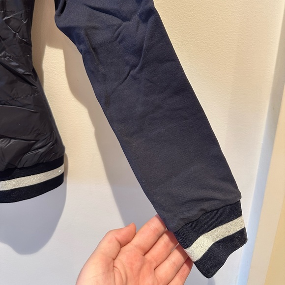 Moncler Full Zip Puffer front stripe trim jackets size 12 kids - Picture 6 of 8